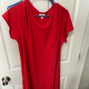 Lularoe Carly dress red xl